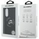 8. Karl Lagerfeld Silicone nauble Heads And Circle MagSafe case for Samsung Galaxy S25 Edge - black