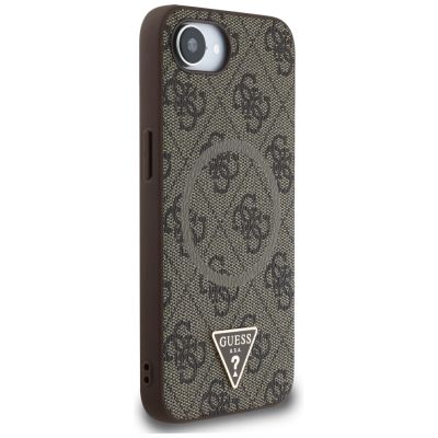 4. Guess 4G Ring Triangle Logo MagSafe iPhone 16e Case - Brown