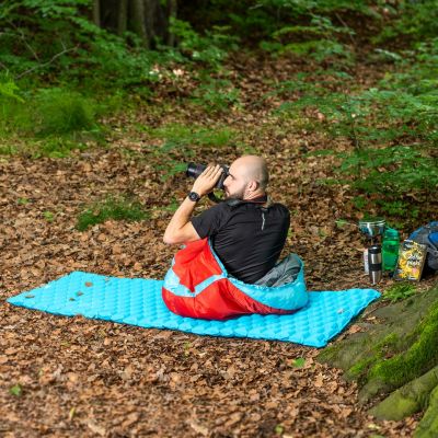 17. NILS CAMP NC2012 Sleeping Bag, Red and Blue