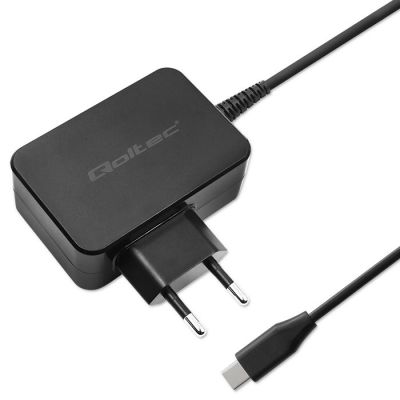 11. QOLTEC GaN POWER PRO Charger | 1x USB-C | 65 W | 5–20 V | 3–3.25 A | BLACK