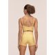 3. CASALL Women's Cross Overlap Sports Top, yellow