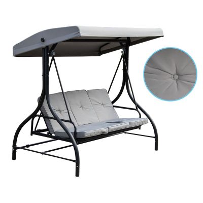 3. NINA GARDEN AND BALCONY SWING 3-SEAT GRAY