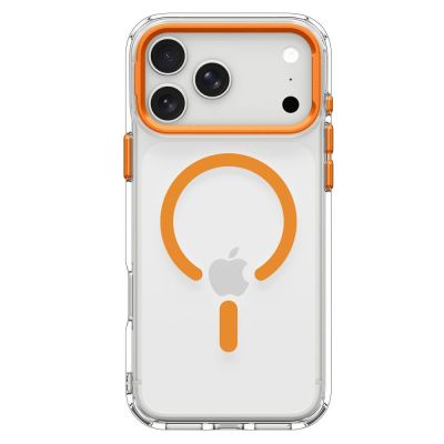 3. Spigen Ultra Hybrid Optik S MagSafe Case for iPhone 18 Pro Max / 17 Pro Max - Transparent Orange