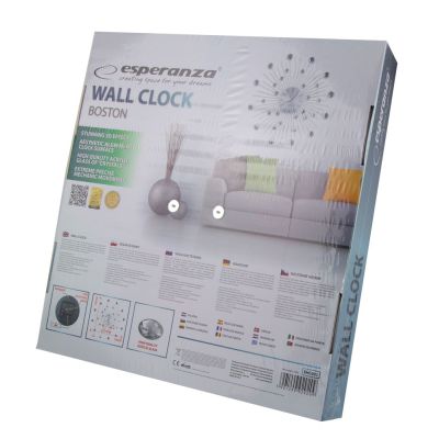4. Esperanza Boston EHC002 wall clock (silver)