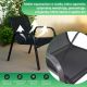 8. Classic Black Forest textile garden furniture set, two chairs + black table