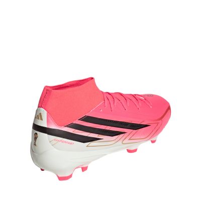 3. Adidas F50 Hyperfast League Mid FG football boots pink KJ6714
