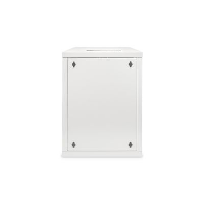 20. Wall-mounted network cabinet 10" 9U rack 312x300, glass door, gray, undivided, assembled, 30kg