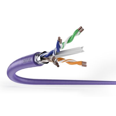 14. Digitus Cat.6 Installation Cable, F/UTP, Eca, AWG 23/1, LSOH, 305m, Purple, Carton