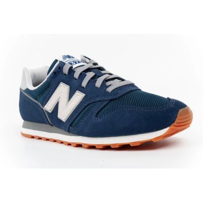 3. New Balance 373 men’s sports shoes, navy leather sneakers