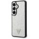 2. Guess Fixed Glitter Triangle MagSafe case for Samsung Galaxy S26+ - silver