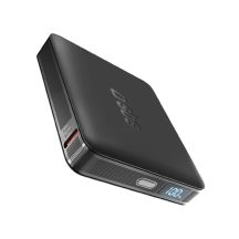SBS HD 10W 5000mAh USB-C Power Bank with LCD Display - Black