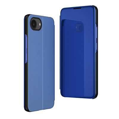 2. Clear View Case for iPhone 16e / 17e Flip Cover - Blue