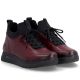 4. Women's leather insulated ankle boots, burgundy Remonte Rieker D2V06-35
