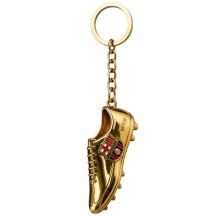 FC Barcelona original licensed keychain in the shape of a golden football boot B7084