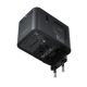3. Acefast Z8 GaN 45W Travel Adapter 3x USB-C + 2x USB-A Travel Wall Charger with 2500W AC Socket - Black
