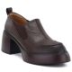 Women's brown leather high-heeled shoes D&A S.Barski CR62-3525