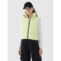 Cropped down vest with synthetic filling for women 4F 4FWSS25TVJAF182-45S