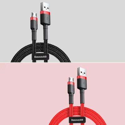 17. Baseus Cafule Cable durable nylon cable USB / micro USB 2A 3M black-gray (CAMKLF-HG1)