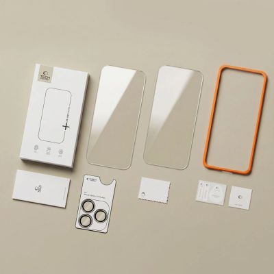 12. Tech-Protect Easy Set+ 2-Pack Tempered Glass for the Display and Tempered Glass for the Lens for iPhone 18 Pro Max