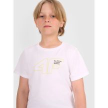 Boys' t-shirt with print 4F 4FJWAW25TTSHM2417-10S