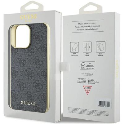 9. Guess 4G Charms Collection case for iPhone 15 Pro Max - gray