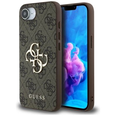 Guess 4G Big Logo Case for iPhone 16e - Brown