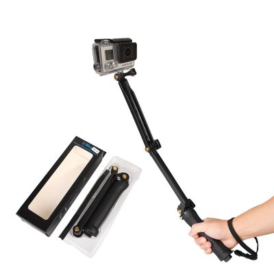 3. 3 in 1 Monopod Tripod with Selfie Stick for GoPro - Black