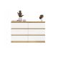 5. M6 MALWA CHEST OF DRAWERS 120CM 6 DRAWERS ART/WHITE SET