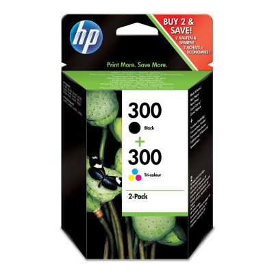 14. HP 300 Original Ink Cartridge 2-Pack: Black/Tri-Color