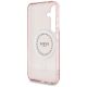 7. Guess Rhinestones Printed Classic Logo MagSafe Samsung Galaxy S25 Case Pink