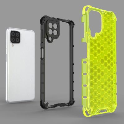 6. Honeycomb Case armor cover with TPU Bumper for Samsung Galaxy A22 4G red