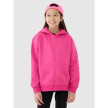 Girls' sweatshirt with a hood, 4F Junior 4FJRAW24TSWSF1830-55S