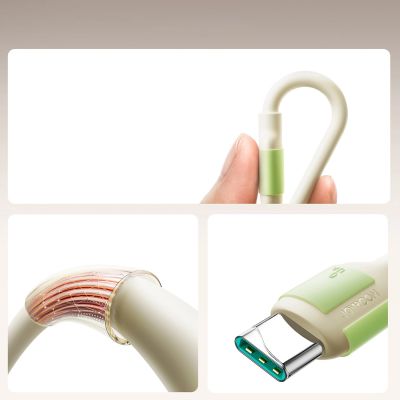 2. Joyroom S-A53 3A USB-A - USB-C Cable with Fluorescent Tip 1.2m - Beige