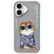 Nimmy Glasses Cool Cat iPhone 16 Case - Gray
