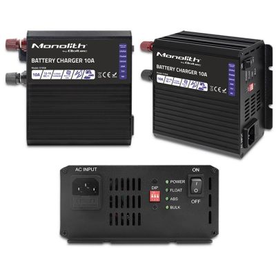 8. QOLTEC CHARGER FOR MONOLITH LIFEPO4 AGM GEL SLA BATTERIES | 10A | 12V