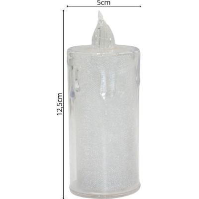 30. DECORATIVE CANDLE 3 PCS TRANSPARENT WARM WHITE 1 LED