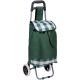 6. TROLLEY SHOPPING BAG ON WHEELS WITH FRAME 31L GREEN WHITE
