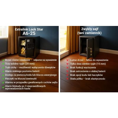 5. Extralink Lock Star A6-25 | Electronic Safe | Code Lock