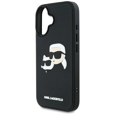 6. Karl Lagerfeld HC 3D Rubber Double Heads iPhone 16 Case - Black