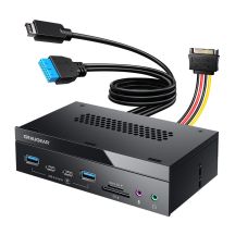 GRAUGEAR 4-Fach Front Panel + USB, SD, Micro Card Reader