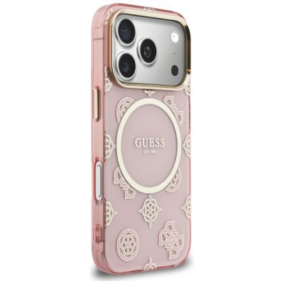 4. Guess IML Peony Dot MagSafe case for iPhone 17 Pro - pink