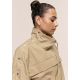 7. CASALL Women's Active Short Sleeve Track Jacket, Sand Color