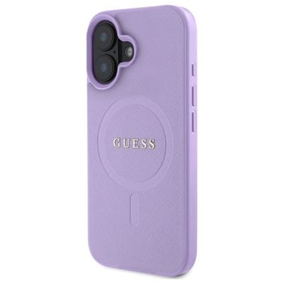 2. Guess Saffiano MagSafe iPhone 16 Case - Purple