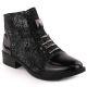 6. Women's black worker boots with socks Sabatina