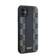 4. DKNY Leather Checkered Mono Pattern MagSafe Case for iPhone 11 / Xr - Black