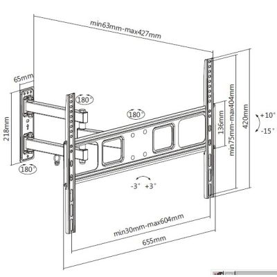 5. Equip 650342 TV Mount 177.8 cm (70") Black