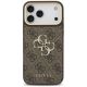 3. Guess 4G Big 4G Classic Logo Big Strap Metal Buttons Case for iPhone 18 Pro / 17 Pro – brown