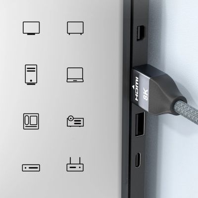 15. Wozinsky HDMI 2.1 Cable 8K 60 Hz 48 Gbps / 4K 120 Hz / 2K 144 Hz 2 m Silver (WHDMI-20)