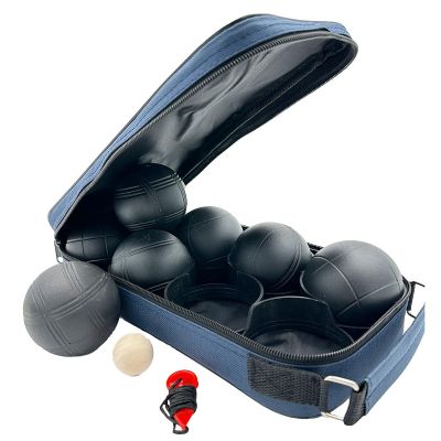 8-PIECE PETANQUE BALLS - BLACK BOULE, ENERO PRO COVER