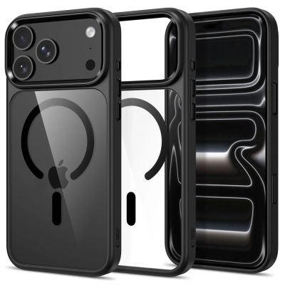Tech-Protect Magmat Magsafe CC Case for iPhone 17 Pro Max / 18 Pro Max - Transparent Black
